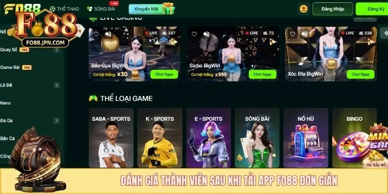 Đánh giá thành viên sau khi tải app FO88 đơn giản